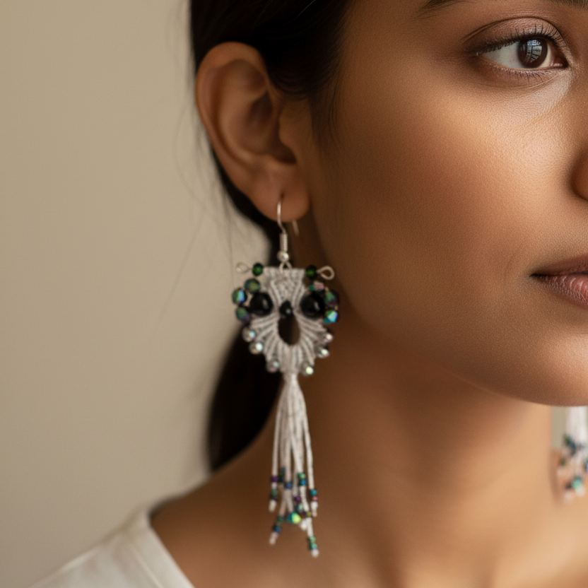 Ulook macrame dangler earrings