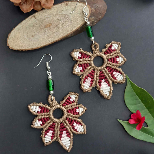 Cavandoli floral petalled large dangler earrings