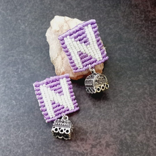 Akshara macrame jhumki earrings