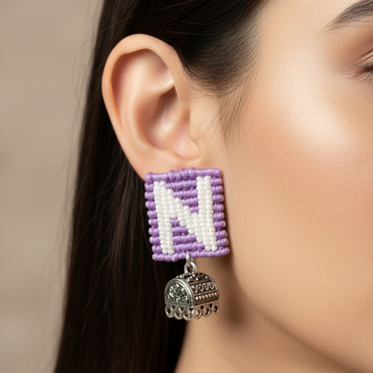 Akshara macrame jhumki earrings