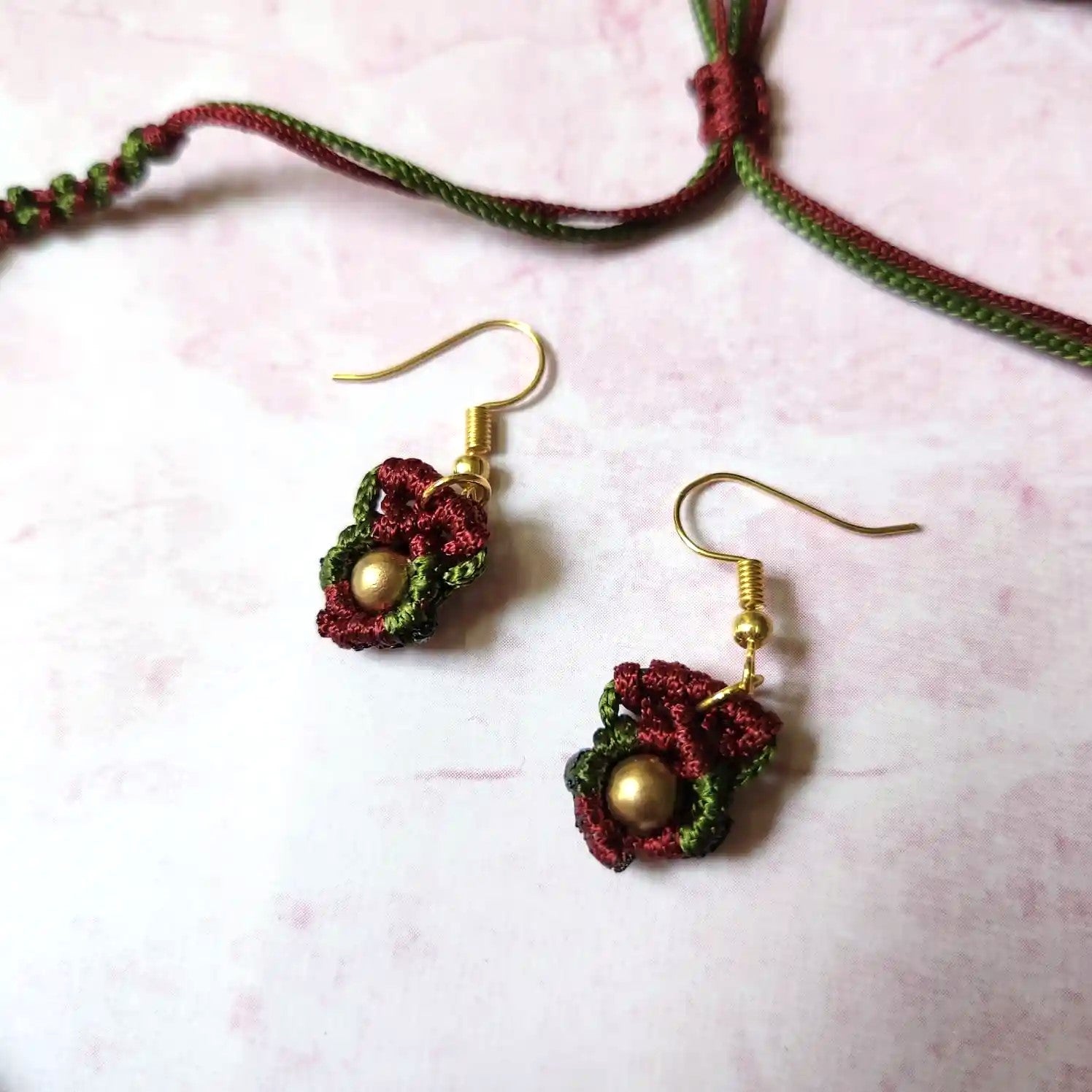 minimalist jewellery office wear necklace bead necklace green necklace maroon necklace daily wear necklace earrings