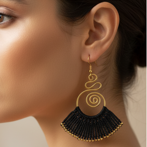 Sarpini black earrings