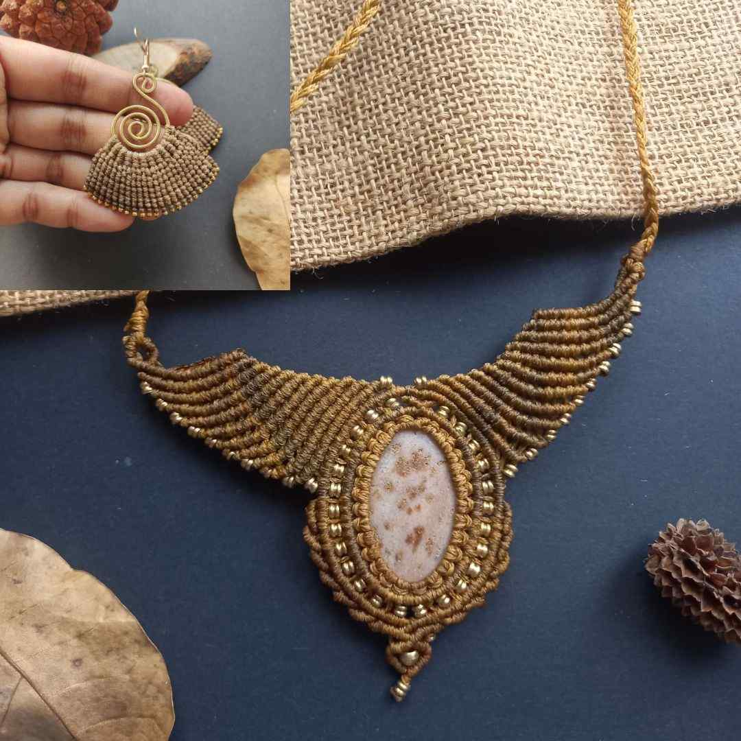 labrodorite stone necklace gold necklace macrame necklace bird necklace wing necklace
