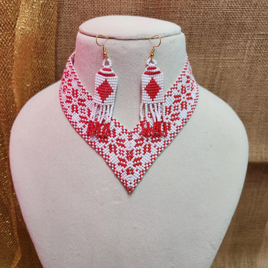 bead jewellery party necklace floral geometric jewellery for collar outfits V neck outfits