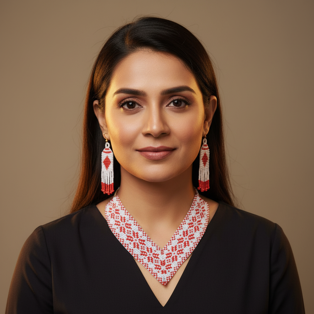 Lalima bead loom necklace set