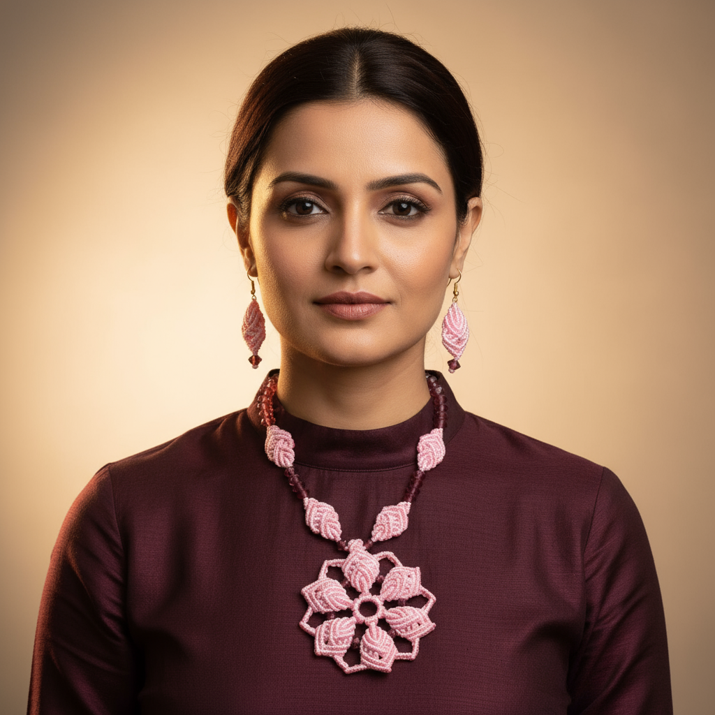 Patalah macrame necklace set