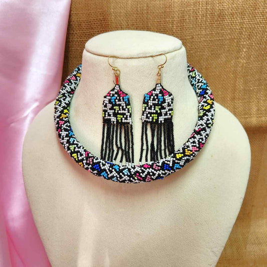 bead jewellery dog collar necklace set rope necklace partywear formal occasion