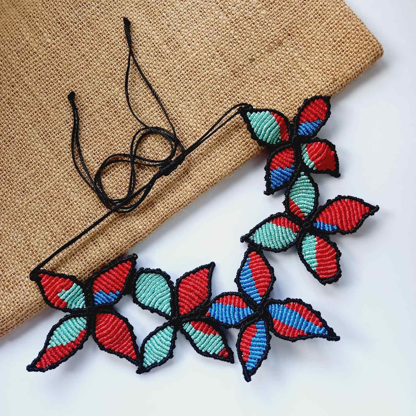 floral necklace macrame necklace stud earrings wedding necklace sangeet necklace jailer movie necklace tamannah necklace