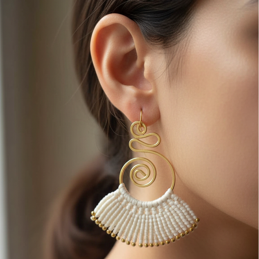 Sarpini white earrings