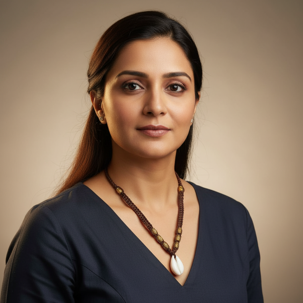 Vani cowrie shell macrame statement necklace