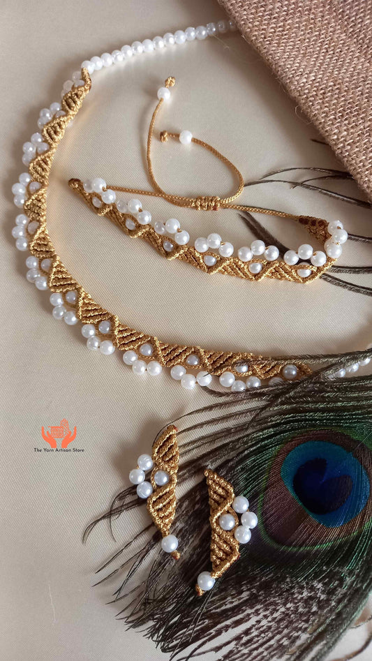 reversible necklace stud earrings bracelet set
