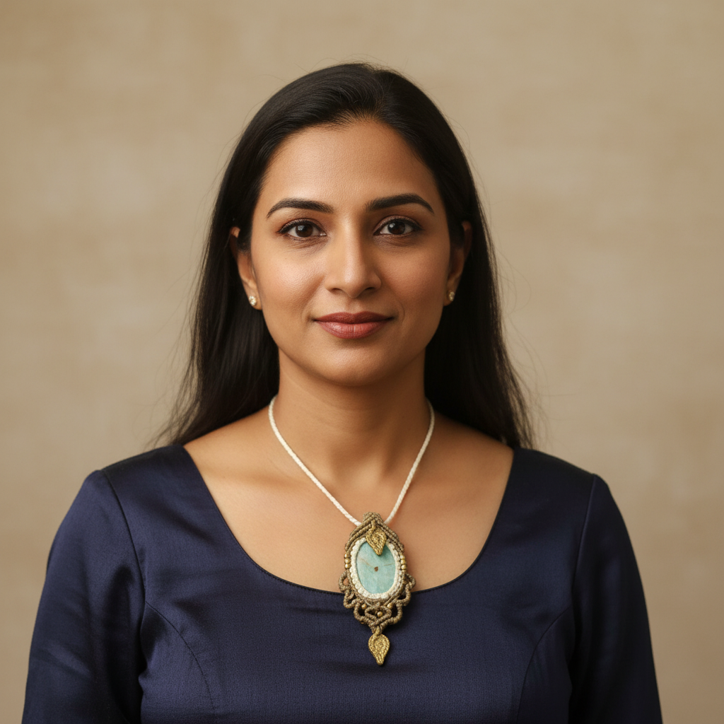 Anuvriti macrame statement necklace