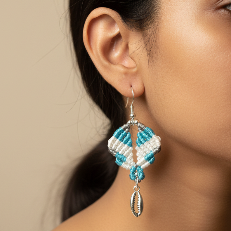 Vargah macrame dangler earrings
