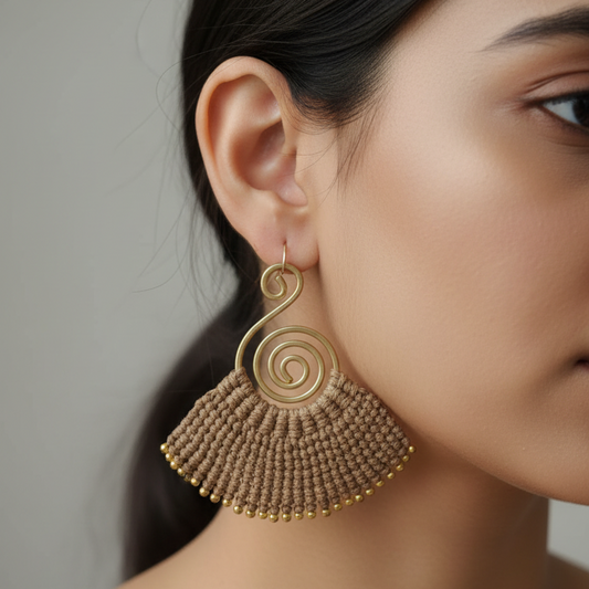 Sarpini light brown earrings