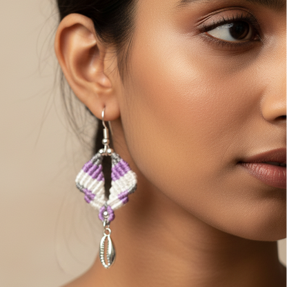 Vargah macrame dangler earrings