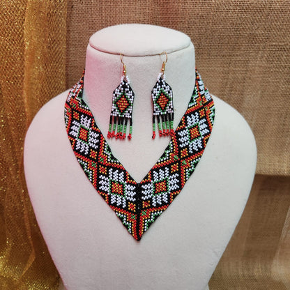 bead jewellery party necklace geometric jewellery for collar outfits V neck outfits