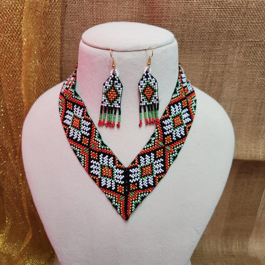 bead jewellery party necklace geometric jewellery for collar outfits V neck outfits