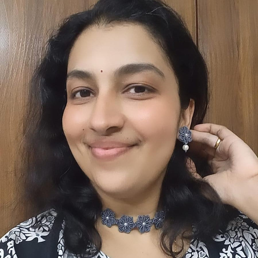 floral necklace daisy earrings flower necklace stud earrings grey necklace set grey earrings pearl earrings pearl necklace