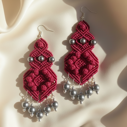 Suparvan macrame dangler earrings