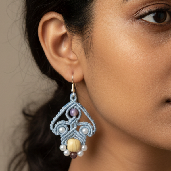 Megadhva macrame earrings