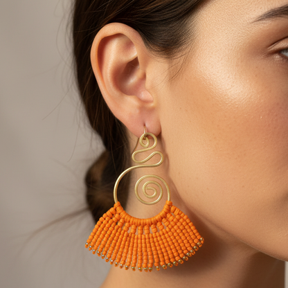 Sarpini orange earrings