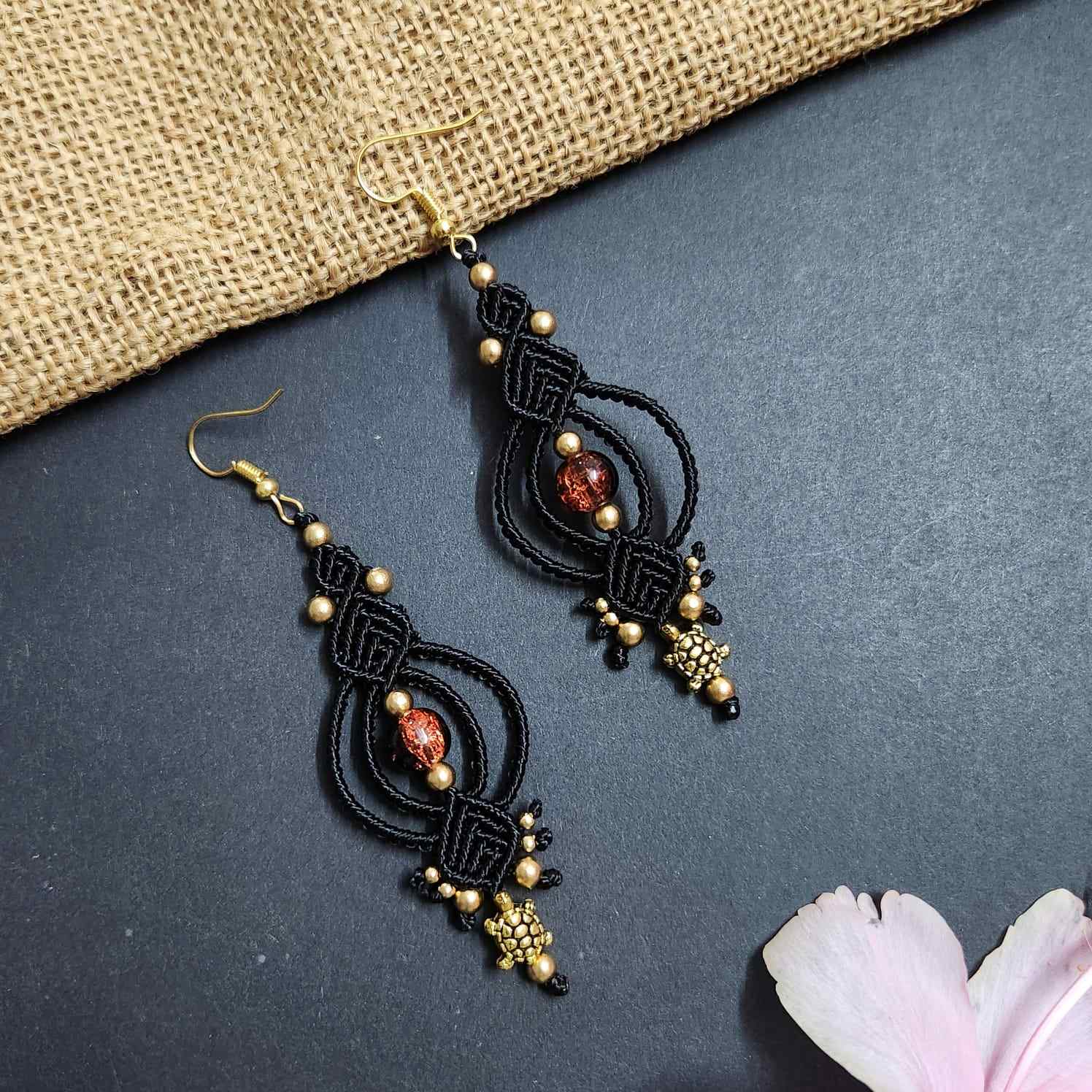 long dangler earrings party wear gold bead earrings daily wear earrings