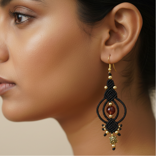 Koorma macrame earrings
