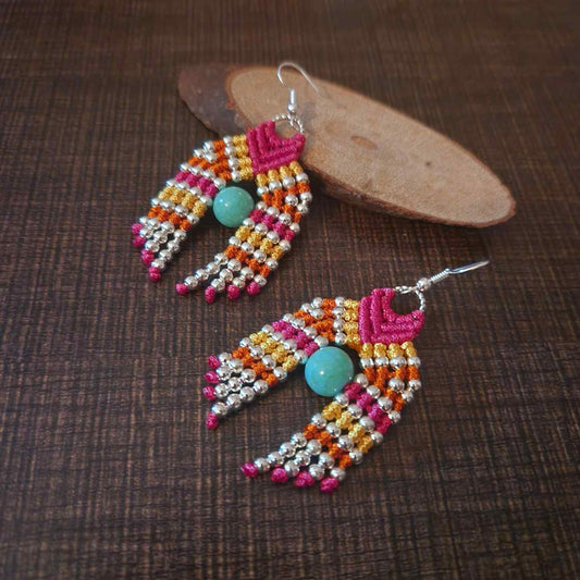 long dangler earrings party wear silver bead earrings daily wear earrings