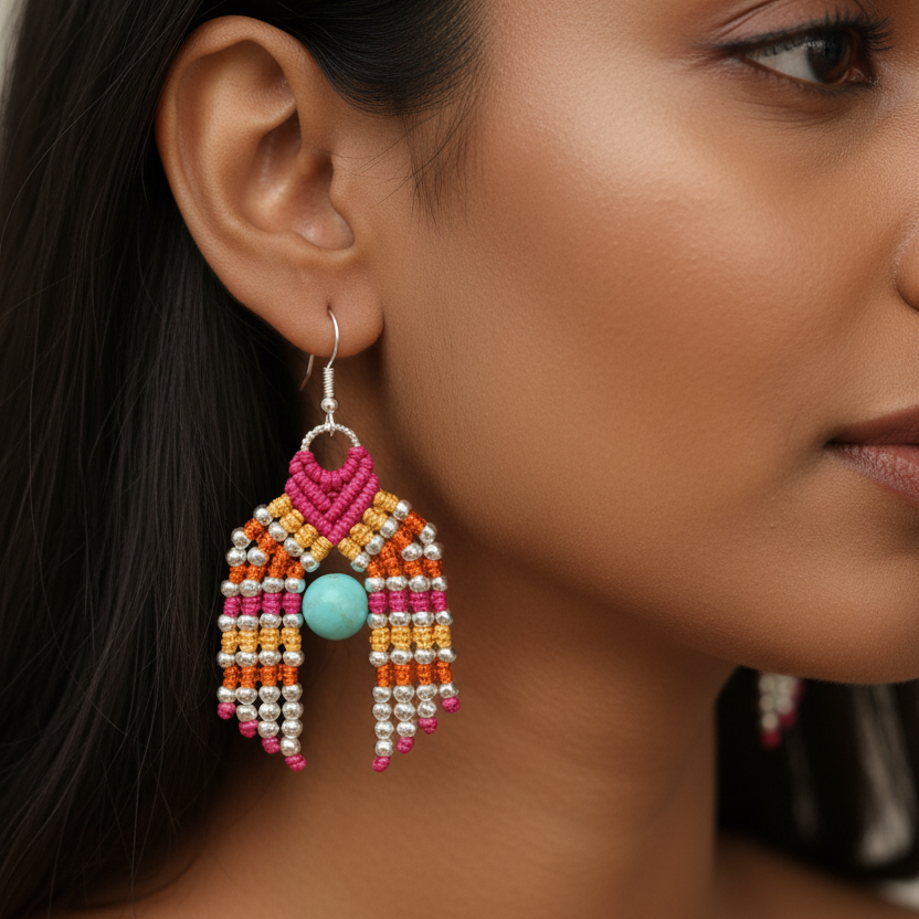 Maurya macrame earrings