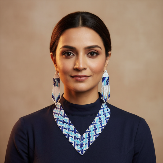 Mrinala bead loom necklace set