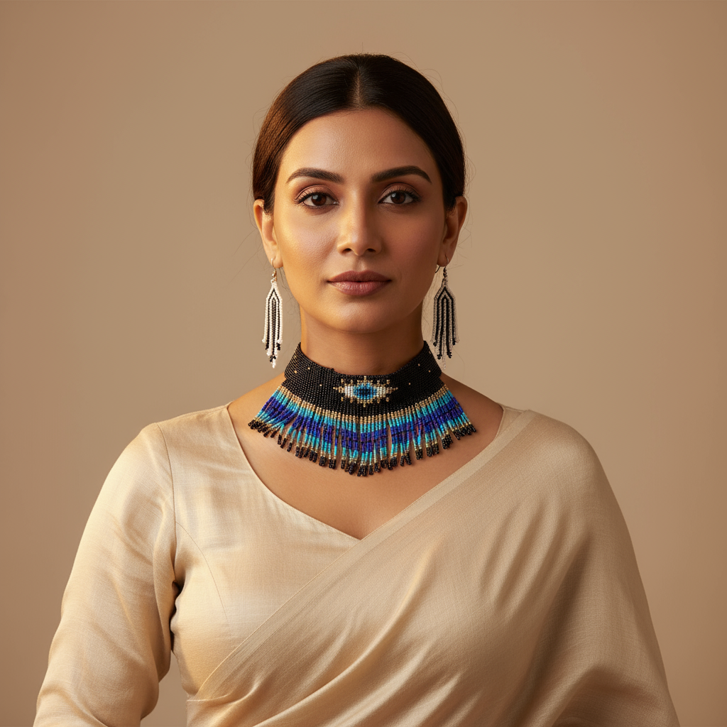 Jamuna beadloom necklace set