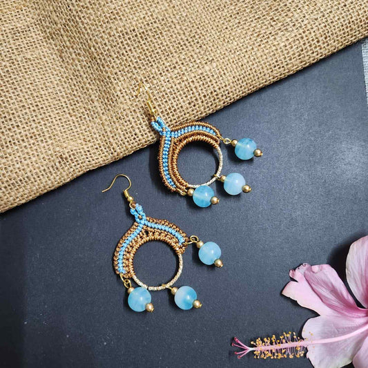 long dangler earrings party wear turquoise bead earrings daily wear earrings