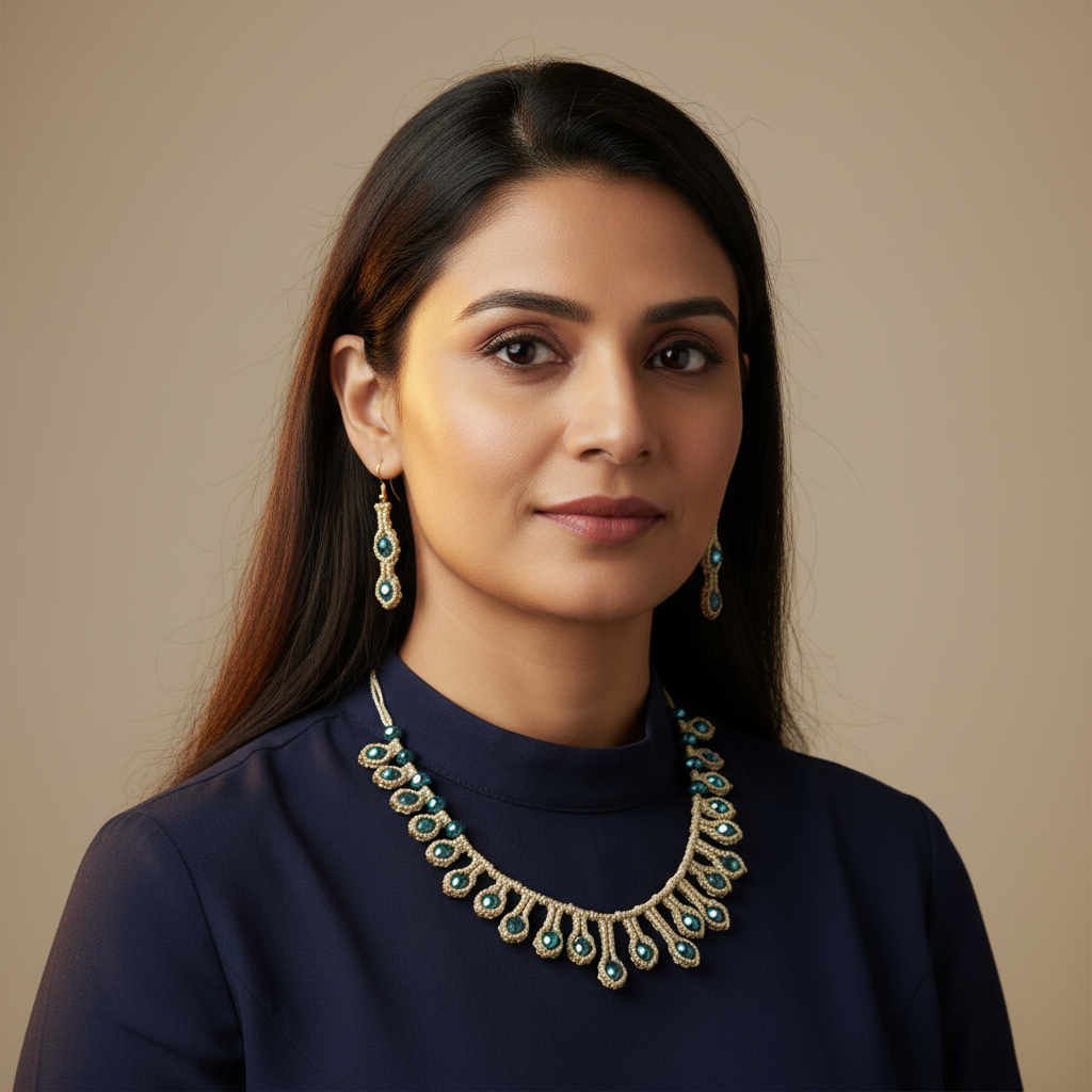 Devasena macrame necklace set