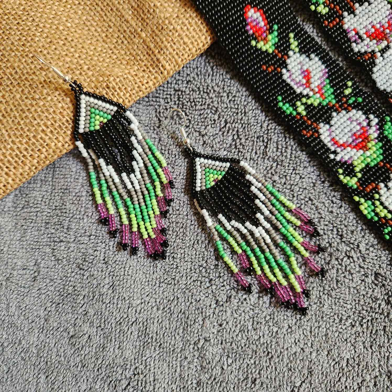 peacock necklace white pink floral flower necklace set black necklace party wear necklace casual outing occasion wear jewel