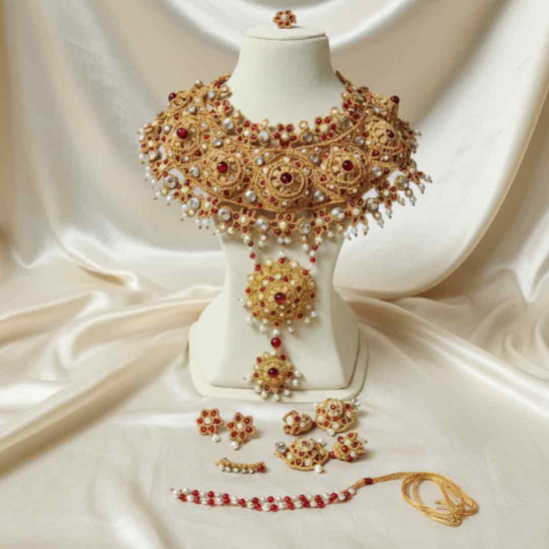 Jodha macrame necklace set