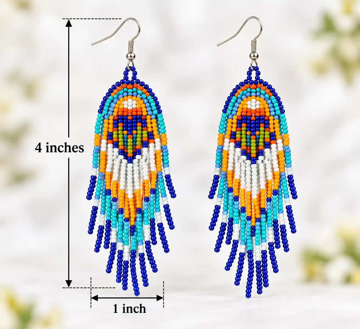 Keki dark blue bead earrings