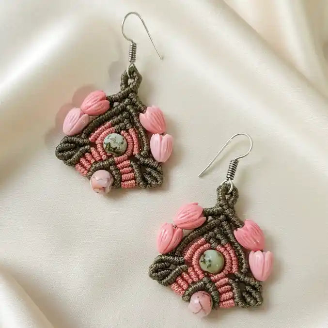 Manju macrame earrings