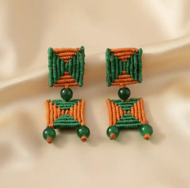 Mukkona macrame stud earrings