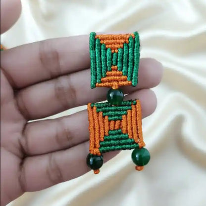 Mukkona macrame stud earrings