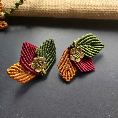 Paathra autumn macrame earrings