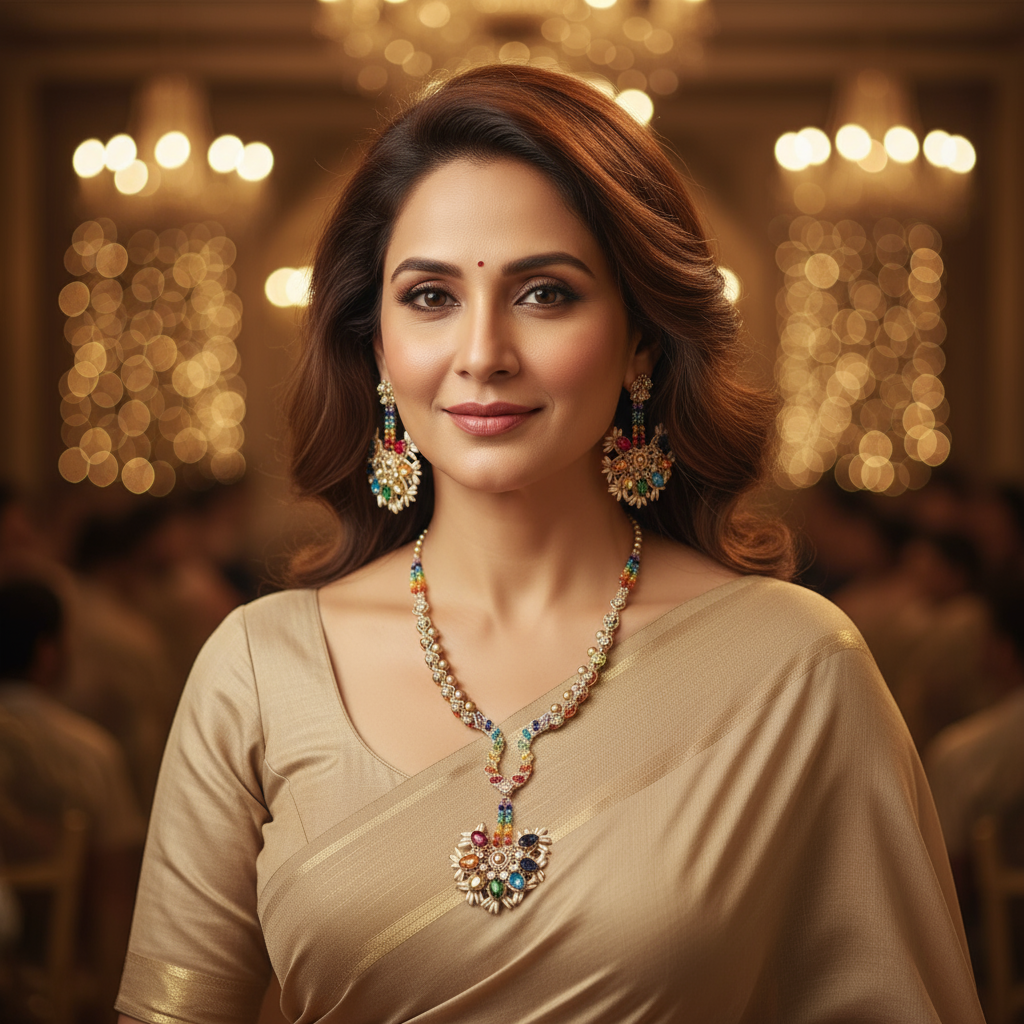 Champaga macrame necklace set